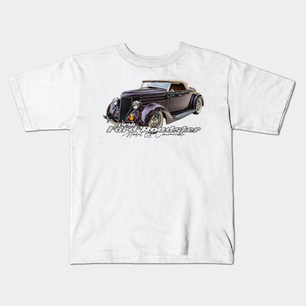 1936 Ford Roadster Model 68 Convertible Kids T-Shirt by Gestalt Imagery